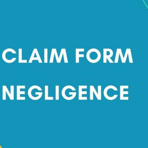 Claim Form And Particulars For Negligence